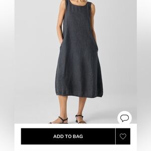 Eileen Fisher linen lantern dress